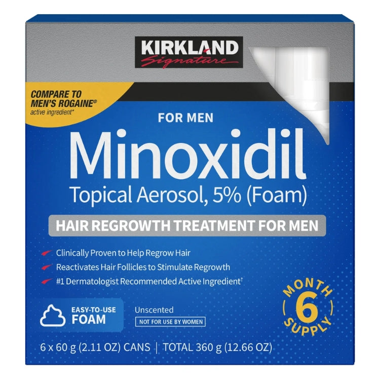 KIRKLAND – ESTIMULA EL CRECIMIENTO DEL CABELLO Y BARBA– MINOXIDIL ESPUMA 60ml