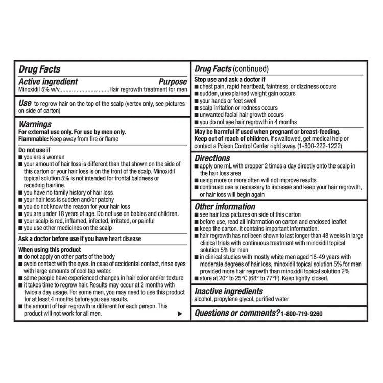 KIRKLAND - CRECIMIENTO CAPILAR Y BARBA - MINOXIDIL LIQUIDO 60 ML