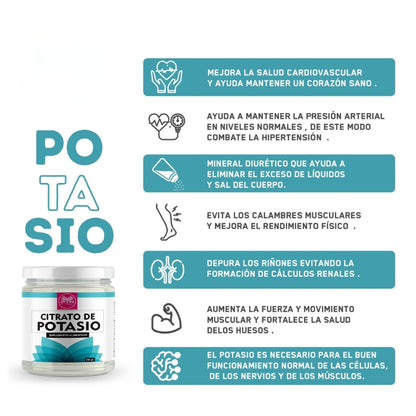 CITRATO DE POTASIO PREMIUM 250 gr