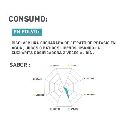 CITRATO DE POTASIO PREMIUM 250 gr