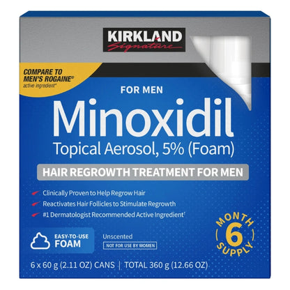 KIRKLAND – ESTIMULA EL CRECIMIENTO DEL CABELLO Y BARBA– MINOXIDIL ESPUMA 60ml